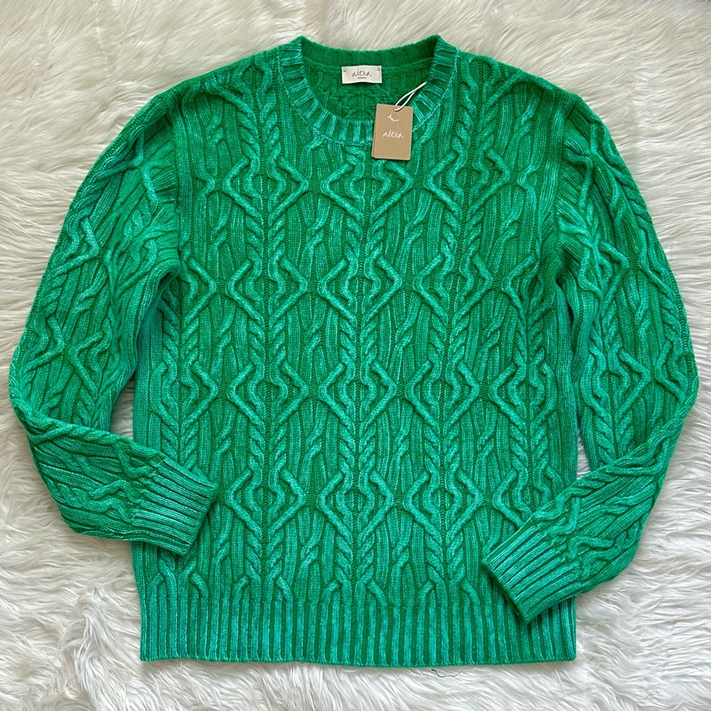 ALTEA NWT XL Gestrickter Pullover Sweater • Italy • Maglia Girocollo Treccia - Picture 6 of 14